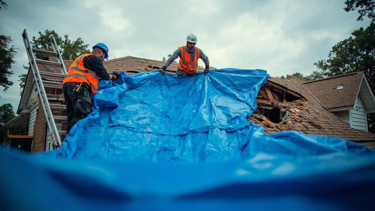 How Professional Emergency Roof Tarping Stops the Damage Cascade