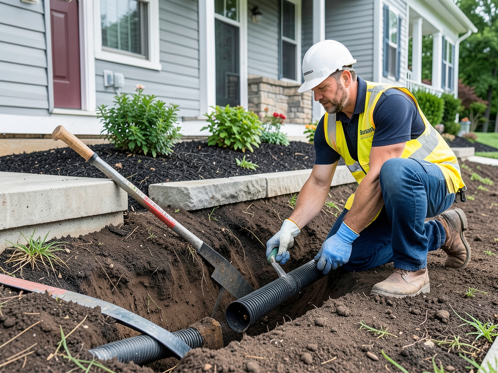 Managing exterior drainage to keep water away from