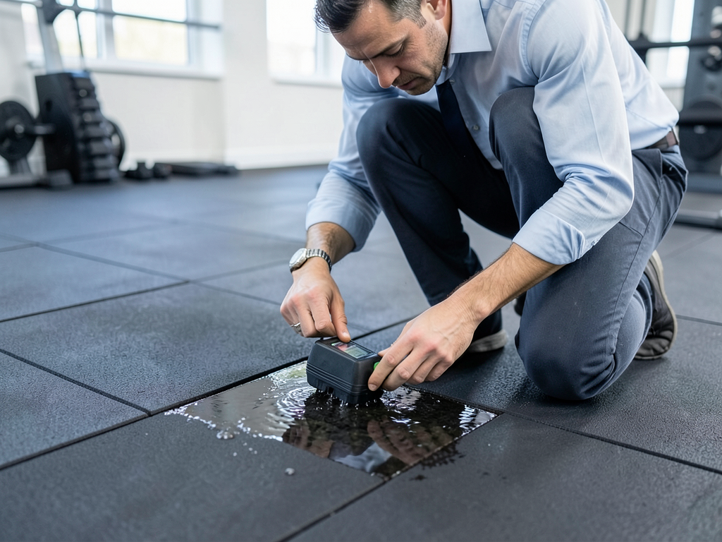 Saving rubber gym flooring and subflooring after a basement flood in Southwind