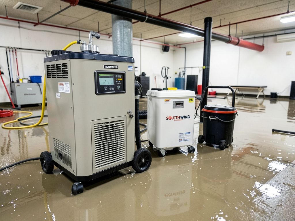 Saving rubber gym flooring and subflooring after a basement flood in Southwind
